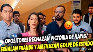 AL3RTA URGENTE OPOSICION BUSCA DARLE GOLPE DE ESTADO A NAYIB RECHAZAN VICTORIA Y HABLAN DE FRAUDE [upl. by Kathy277]