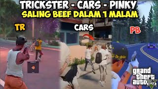 TR VS CARS TR VS PB  TR CARS PB SALING BEEF DALAM SATU MALAM GTA V ROLEPLAY [upl. by Cranford]