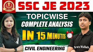 SSC JE 2023  Civil Engineering  Topic Wise Complete Analysis [upl. by Allimaj]