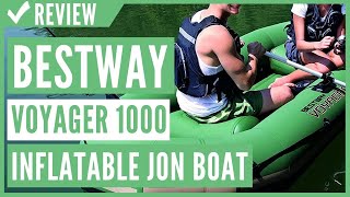 Bestway HydroForce Voyager 1000 Inflatable Jon Boat Review [upl. by Cindi]