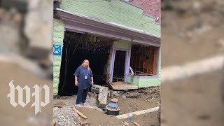 Business owner faces second 1000 year flood in two years [upl. by Eelirak]