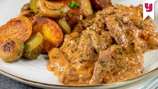 Kremamsı Dokusuyla Et Yemeklerinin Yıldızı quotGerçekquot Beef Stroganoff Tarifi Nasıl Yapılır Et Yemeği [upl. by Shannan610]