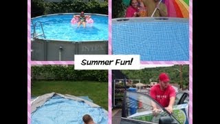 New pool set up and review Intex pool 16x48 summer 2013 [upl. by Notnroht]