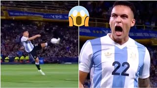 Lautaro Martinez Acrobatic Goal Vs Peru 🔥  Argentina 10 Peru Highlights [upl. by Alon933]