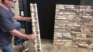 How to Install Fake Stone Corners DIY [upl. by Goldstein]