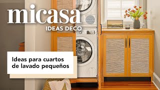 Ideas para aprovechar el espacio en cuartos de lavado pequeños  DecoraciónTV [upl. by Marty514]