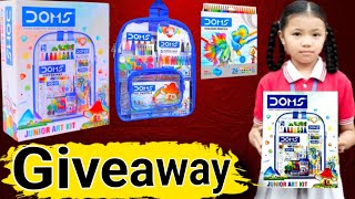 Doms Junior Art Kit Vs Doms Colour Pencil Giveaway 😍 [upl. by Sad659]