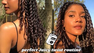 juuuiciest mini twist protective style routine [upl. by Obbard]