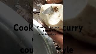 cooking curry dasheen countrystyle how to cook curry dasheen [upl. by Elleinwad]