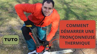 Tuto  Comment démarrer une tronçonneuse thermique [upl. by Eohce]