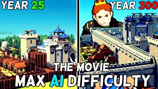 I Spent 300 Years In Kingdoms and Castles Fighting MAX Difficulty AI  Full Playthrough  Movie [upl. by Ekihc]