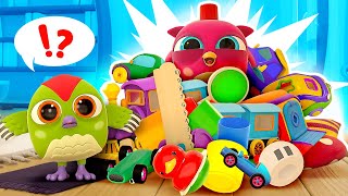 The Tidy Up song for kids Clean up toys with Hop Hop the owl songs for kids Nursery rhymes [upl. by Oirelav200]