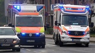 Unaufmerksame Fahrer DRK amp Malteser Rettungsdienstes Emsland auf EInsatzfahrt in Meppen [upl. by Yelrahc]