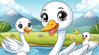 Tres cisnes blancos flotan en el lago  Canciones para Niños [upl. by Inaboy134]