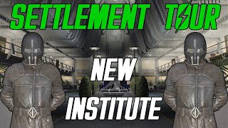 Fallout 4 Settlement Tour  NEW INSTITUTE VAULT 88 [upl. by Ahsinnor]