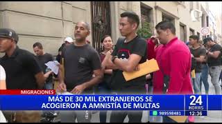 Migraciones más de 30 mil extranjeros se acogieron a amnistía de multas [upl. by Olivero813]