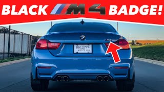 HOW TO DEBADGE AND REBADGE A CAR  BMW M3M4 F80 F82 F83 F87 F30 [upl. by Tessler]