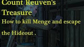 Witcher 3  Count Reuvens Treasure  How To Escape Menges Hideout [upl. by Cyprio792]