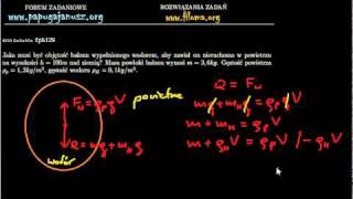 fph129  Objętość balonu wypełnionego wodorem  zadanie z fizyki  filomaorg [upl. by Drislane]