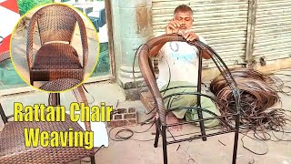 Rattan Chair Weaving and Restoration  Chair Restoration [upl. by Leimad]