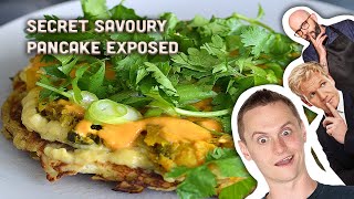 Spicy Breakfast Pancake Recipe with Eggs  Gordon Ramsay meets Binging with Babish [upl. by Nwotna]