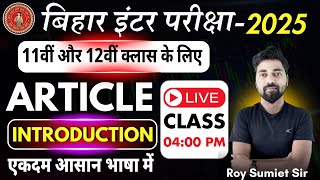 English Grammar Class 12  Article Class 12  Use of A An The in English  Englishiq Live [upl. by Anivas]