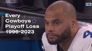 Every Dallas Cowboys Playoff Loss 19962023 [upl. by Leimaj]