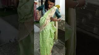 Saree with belt aarzooboutique78 viralvideo youtubeshorts tranding trending [upl. by Couture]