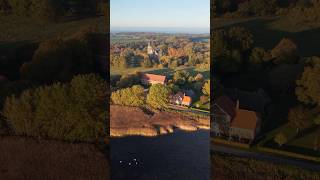 Oreby Slot Lolland i dejlige efterårsfarver med DJI Air 3s 🥰 natur drone danmark [upl. by Onitsuj]