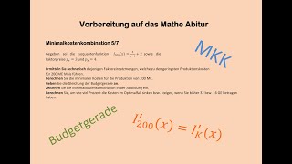 F5 Minimalkostenkombination Berechnung der MKK und der Budgetgerade [upl. by Enialedam]