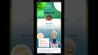 Finally got a shiny 91 Dwebble in Pokemon go pokemongoshinypokemonDwebbleviralshort [upl. by Aiyotal250]