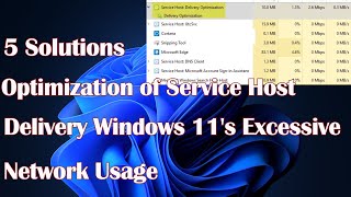 Optimization of Service Host Delivery Windows 11s Excessive Network Usage  5 Solutions [upl. by At]