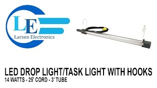 LED Drop LightTask Light with Hooks  14 Watts  25 Cord  3 Tube [upl. by Ahsla]