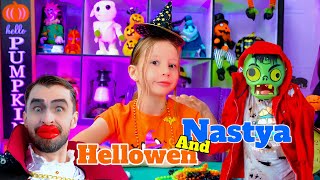 Halloween Spooktacular Fun Games Scary Stories and Candy Surpriseslike nastya nastyaEnglish [upl. by Tebzil]