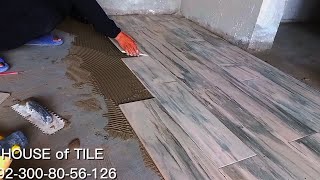 wooden floor tile  installation  fixing  work design decorated [upl. by Livvy302]