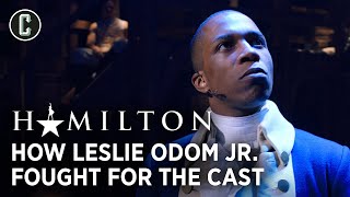 Emmy RaverLampman Remembers When Leslie Odom Jr Fought for the Cast of Hamilton [upl. by Airotna]