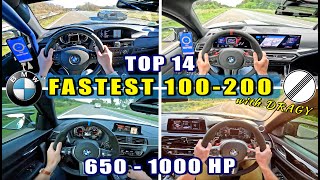 TOP 14  FASTEST BMWs  100200 on AUTOBAHN [upl. by Sandye]