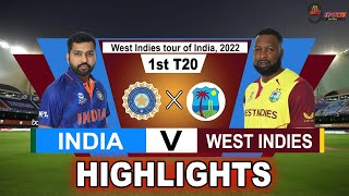 IND vs WI 1st T20 HIGHLIGHTS 2022  INDIA vs WEST INDIES 1st T20 HIGHLIGHTS 2022 [upl. by Eikram]