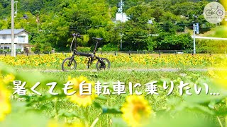 ミニベロで夏の景色を見に行く「折りたたみ自転車ルノープラチナライト8で、ひまわり畑へポタリングしに行く。」｜自転車のある旅。 [upl. by Gwyneth]