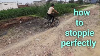 How to do stoppie perfectly Step by step cycle wheelie  cycle Stunt stoppie [upl. by Hoenack76]