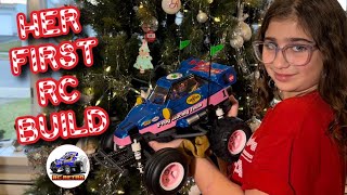 e296 Building Her First RC Kit  THE TAMIYA COMICAL FROG  Lets See How She Does [upl. by Joo]