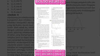 BIOLOGI KELAS 12 BAB 1 ASESMEN 1 HAL 911 intanpariwara kurmer biology kemendikbud biologi [upl. by Mittel430]