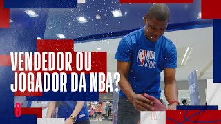 Cristiano Felicio em um dia de vendedor na NBA Store [upl. by Ibbetson]