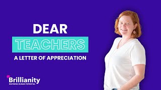 Dear Teachers  A Letter of Appreciation and Apology [upl. by Poucher]