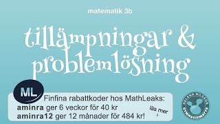 3b 343 tillämpningar och problemlösning [upl. by Urial]