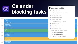 Calendar Time Blocking a productivity method for your notes [upl. by Giesecke]