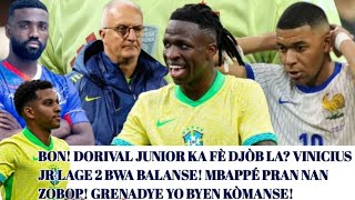 Bon Dorival Junior ka fè djòb la Vinicius lage 2 bwa balanseMbappe pran nan Zobop Grenadye [upl. by Anaeco]