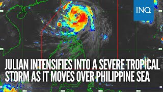 Julian intensifies into a severe tropical storm as it moves over Philippine Sea [upl. by Bail]