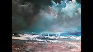 ART SEASCAPE selection in IMPRESSONIST STYLE seascapelesson seacloudstuition paintingsealand [upl. by Hanzelin6]