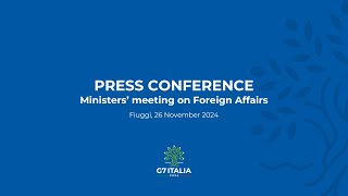 Press Conference  G7 Ministers’ Meeting on Foreign Affairs [upl. by Lilli]